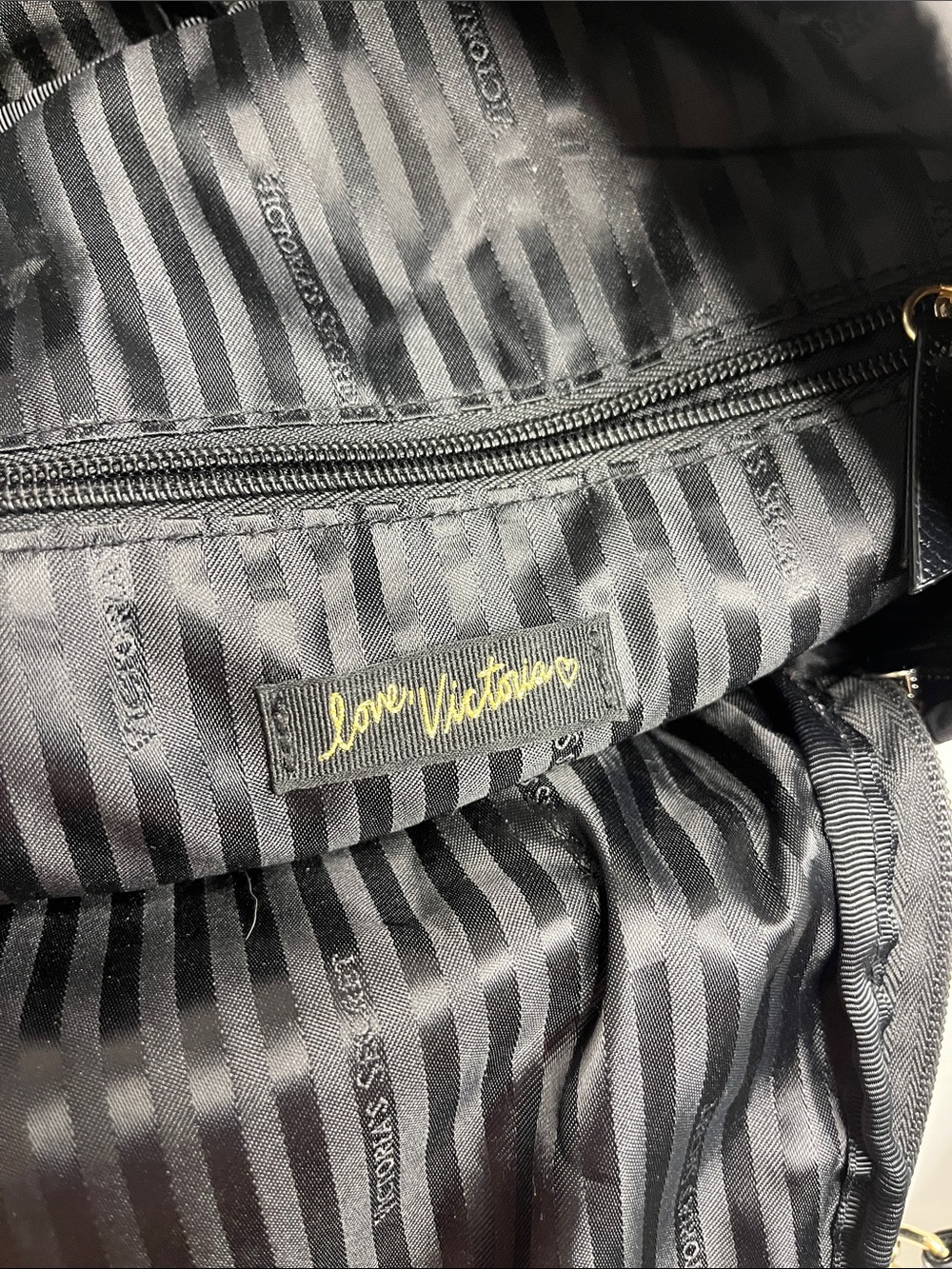 Victoria's Secret Black Sequin Palm Accent Backpack - Picture 5 of 7